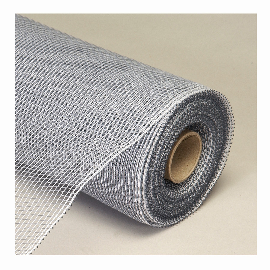 Decorative Poly Mesh Roll - Silver