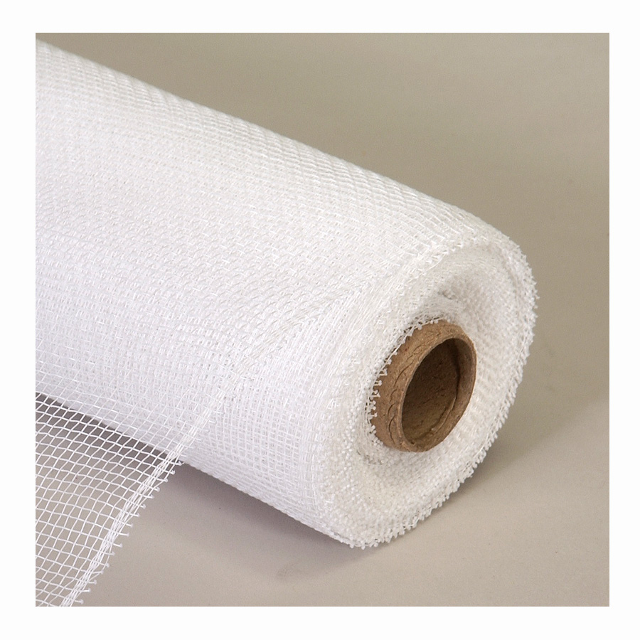 Decorative Poly Mesh Roll - White