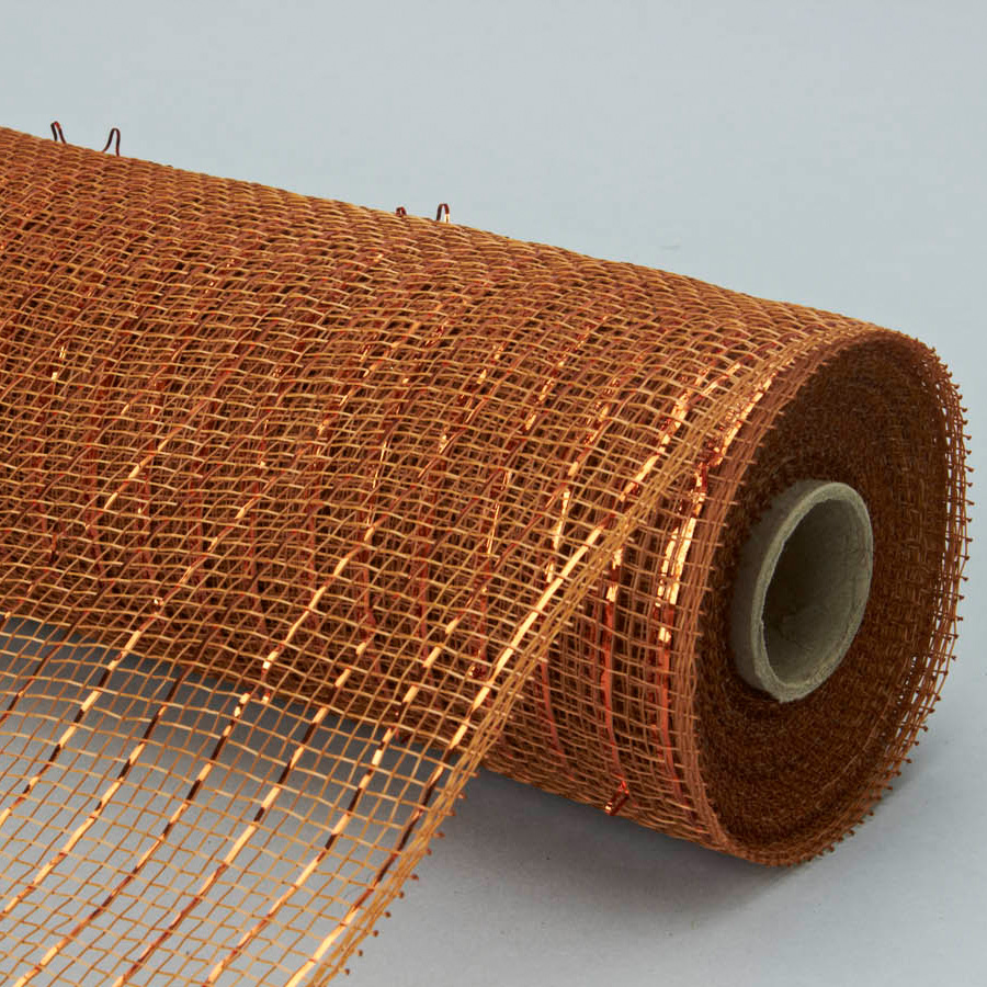 Decorative Poly Mesh Roll 10" - Brown