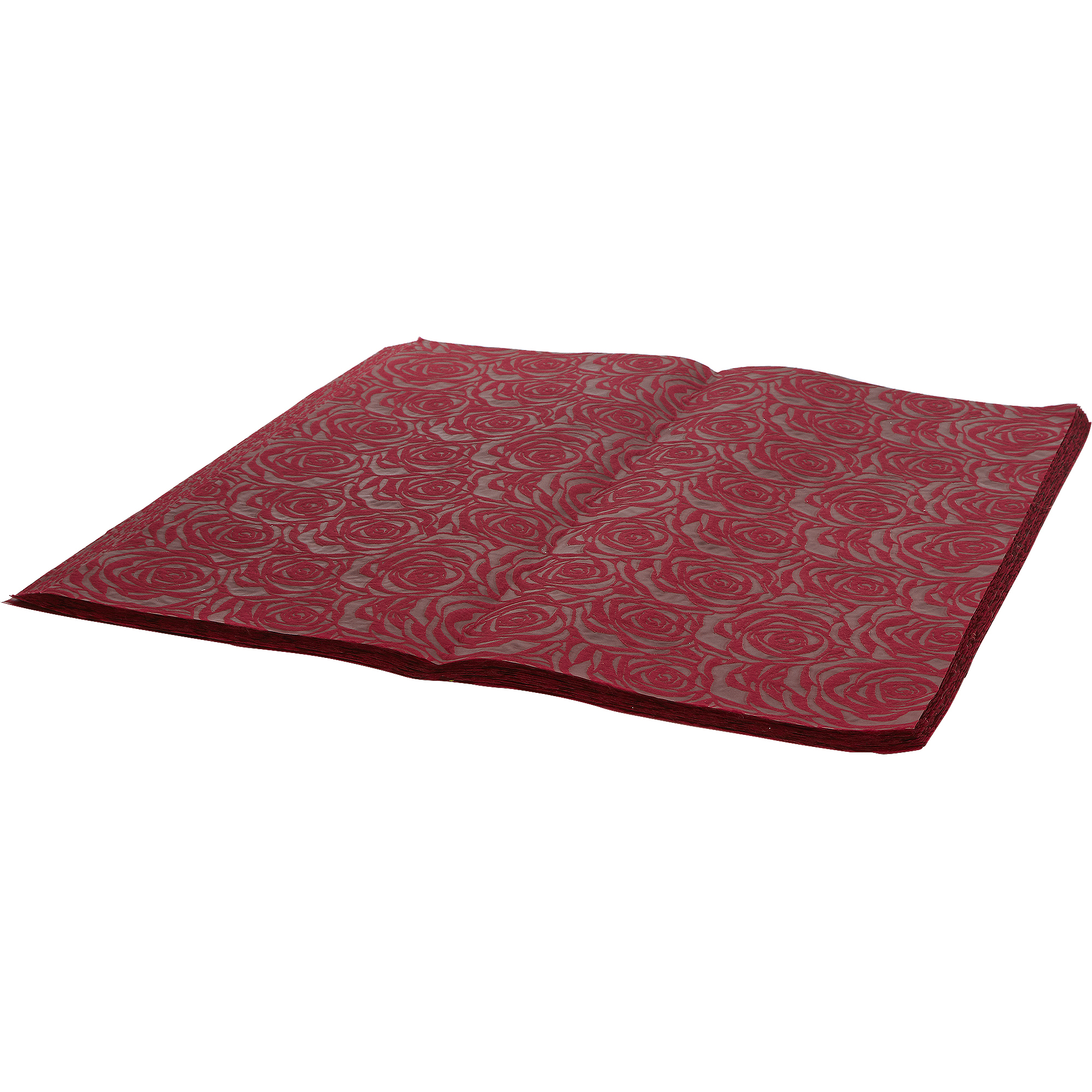 Embossed Nonwoven Floral Wrapping Paper 20pc/bag 21" x 22" - Burgundy
