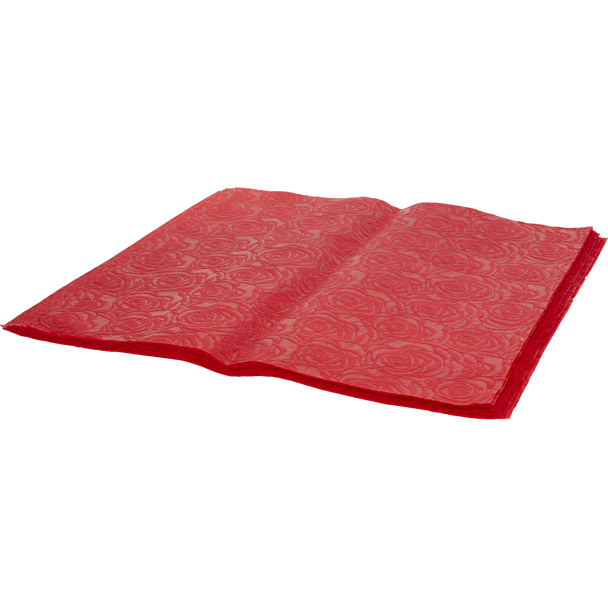 Embossed Nonwoven Floral Wrapping Paper 20pc/bag 21" x 22" - Red