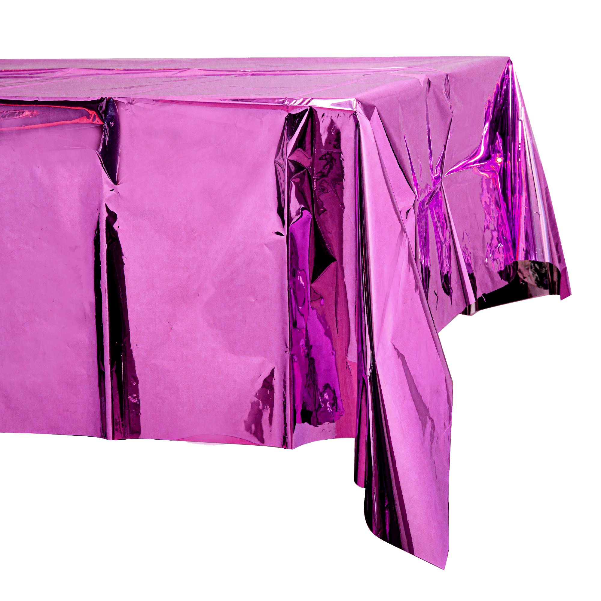 Plastic Foil Table Cover 54" x 108" - Pink