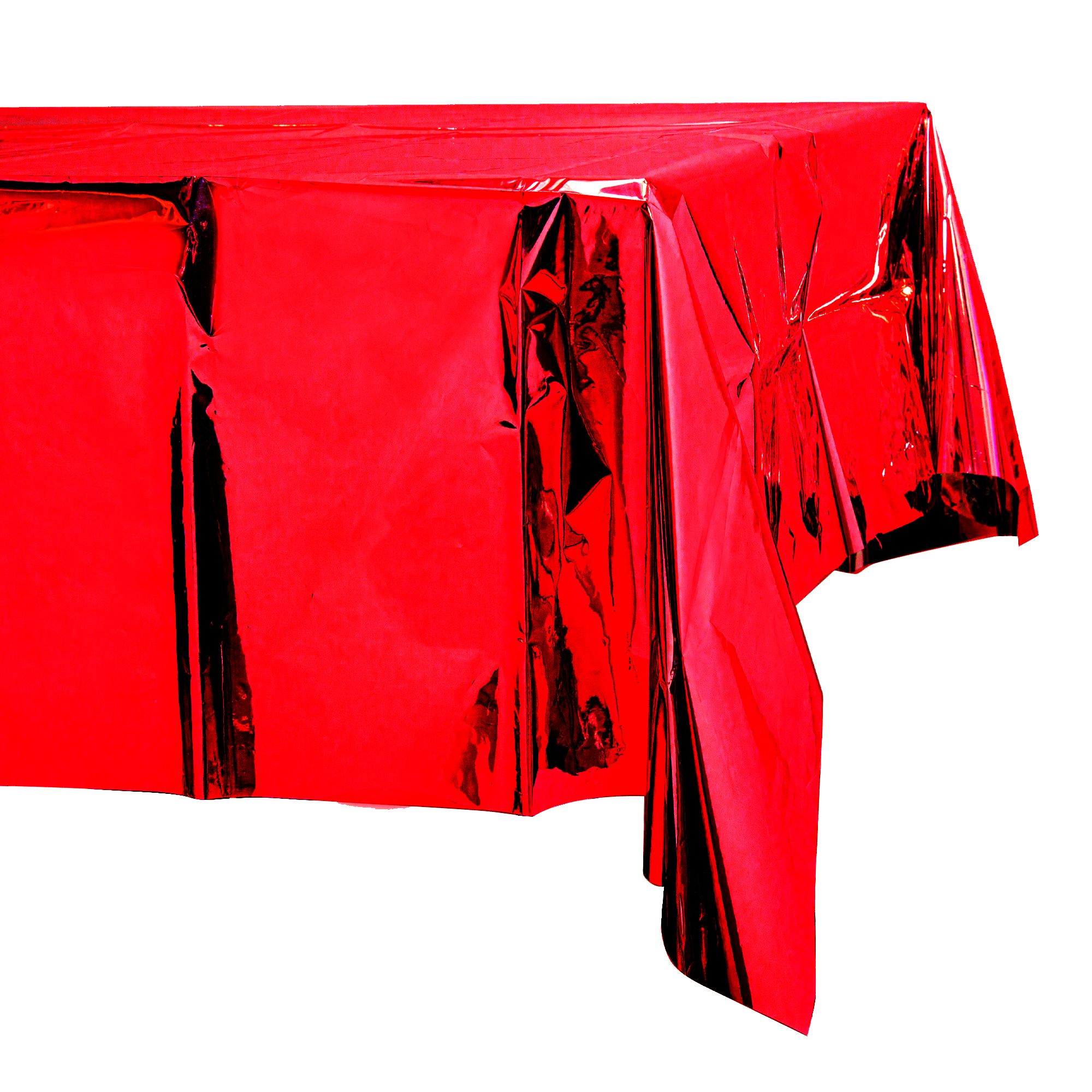 Plastic Foil Table Cover 54" x 108" - Red