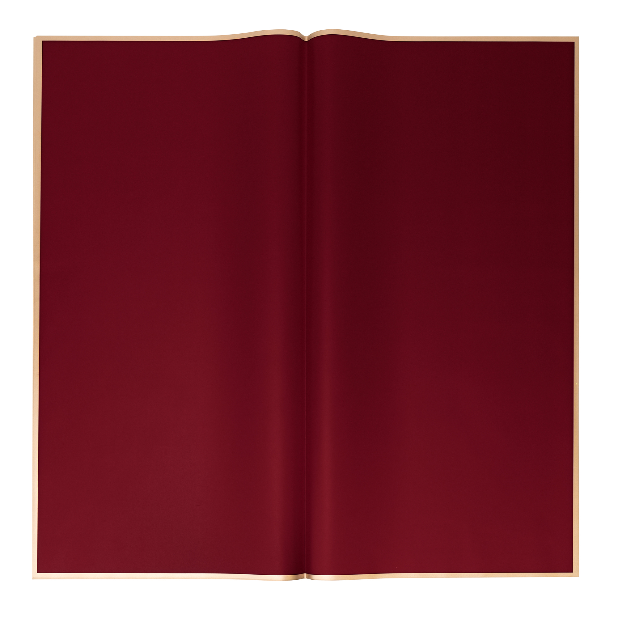 Floral Wrapping Paper With Gold Edge 20pc/pack  - Burgundy