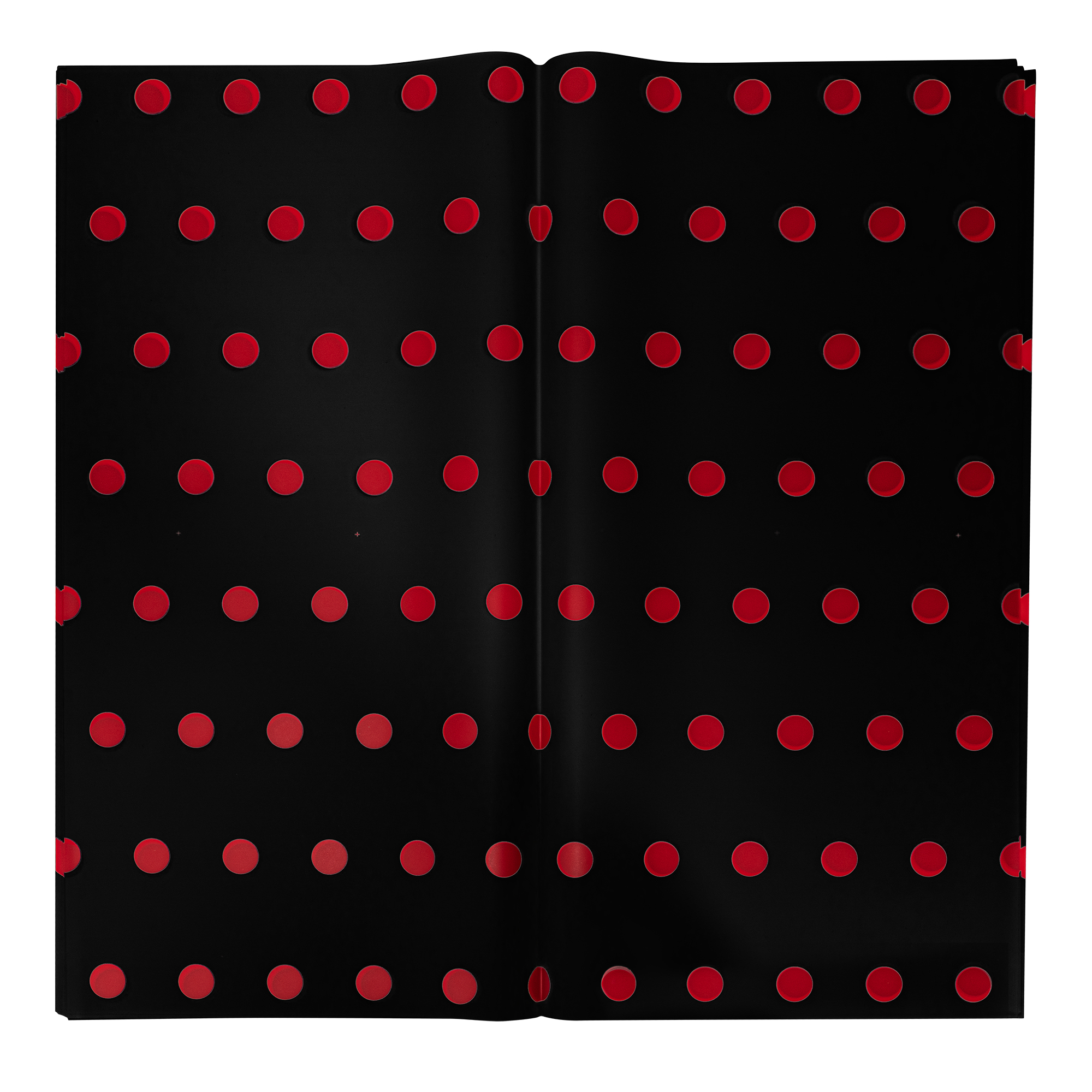 Floral Wrapping Paper With Polka Dots 20pc/pack  - Black & Red