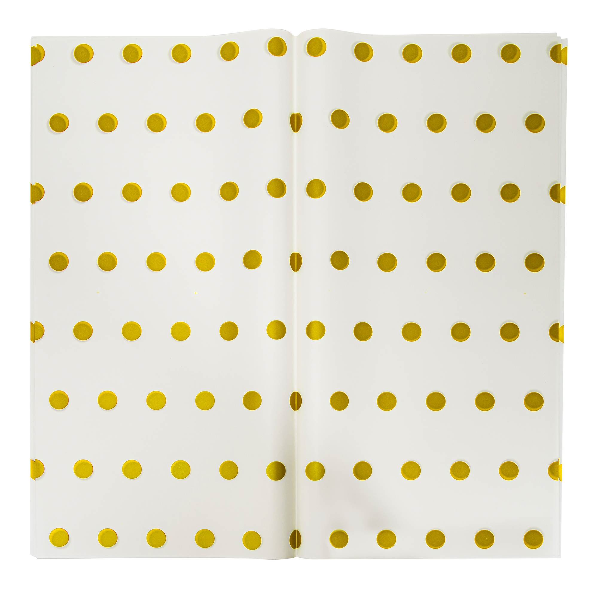 Floral Wrapping Paper With Polka Dots 20pc/pack  - Gold