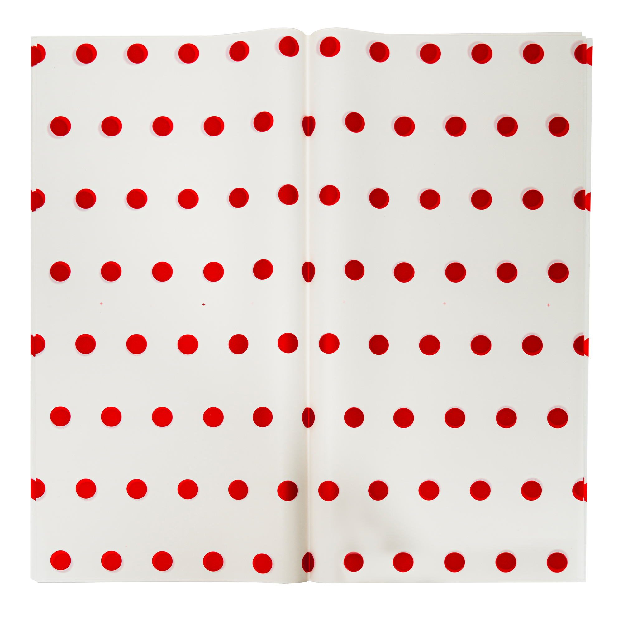 Floral Wrapping Paper With Polka Dots 20pc/pack  - Red