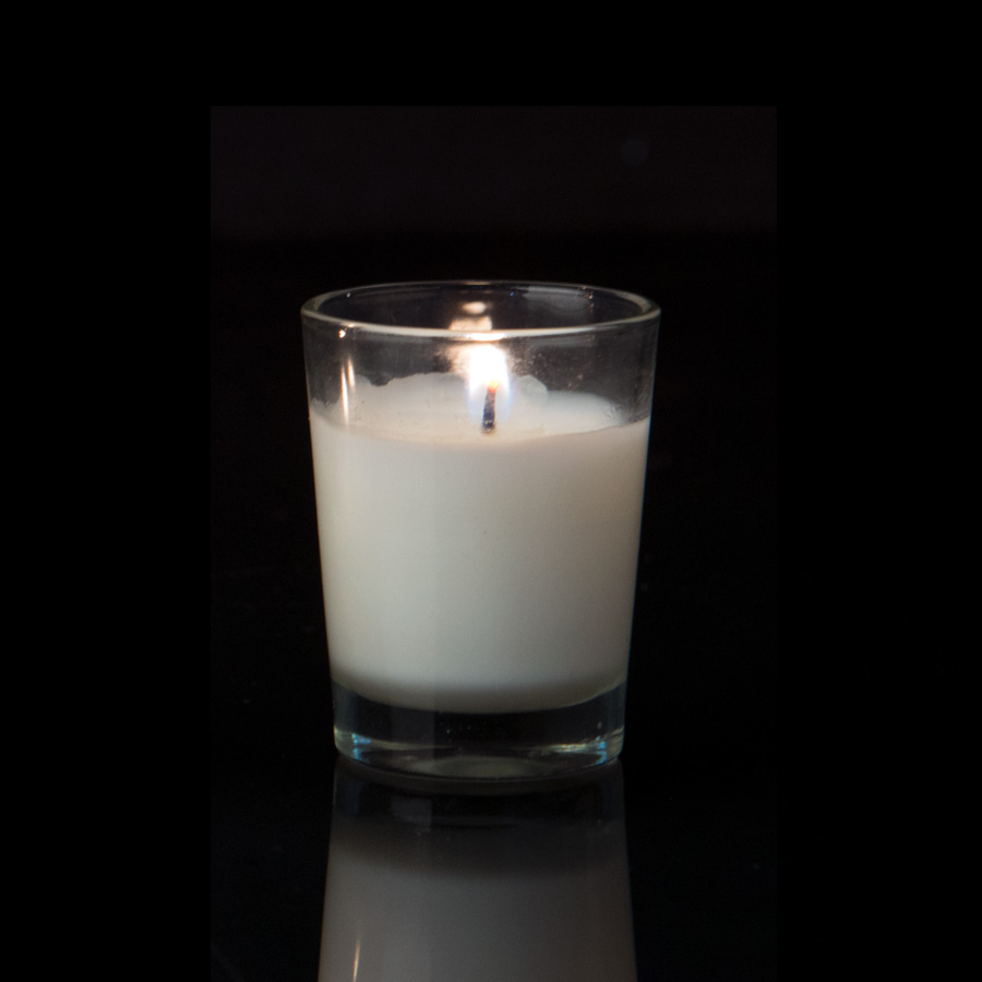 Brite Wick Unscented Poured Glass Votive Candles 1 7/8" 12pcs/box - White