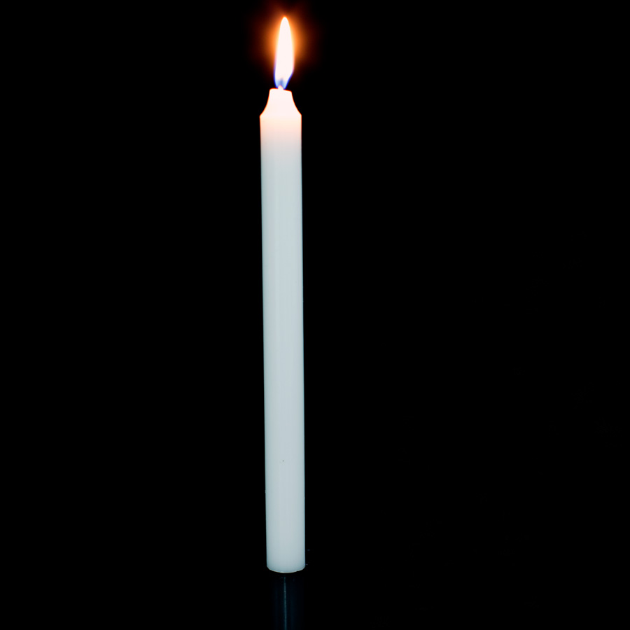 Brite Wick Taper Candles 12" 12pcs/box - White