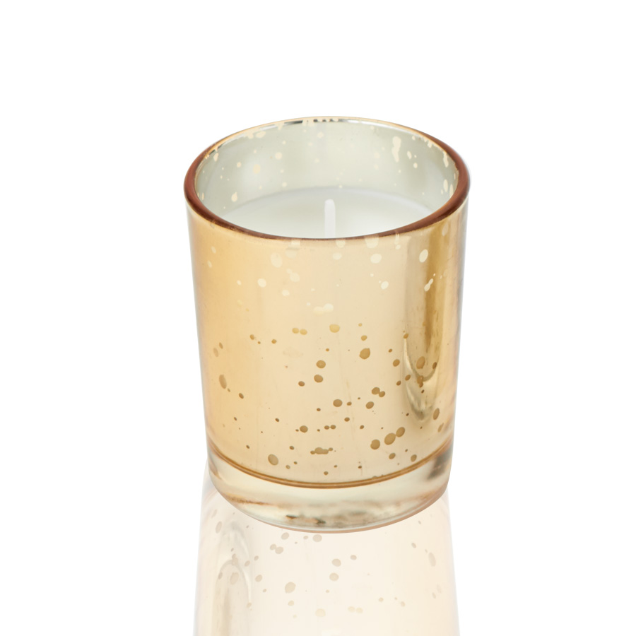 Brite Wick Unscented Poured Glass Votive Candles 2" 12pcs/box - Gold