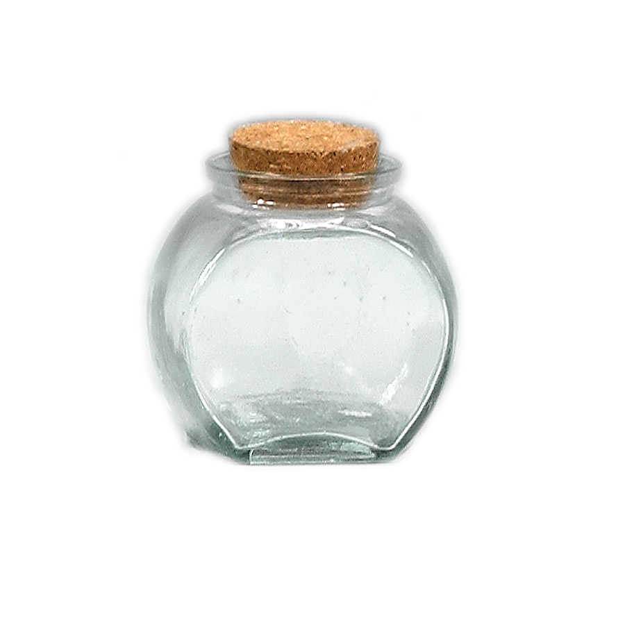 Glass Bottle with Cork Stopper 2 ¾"
