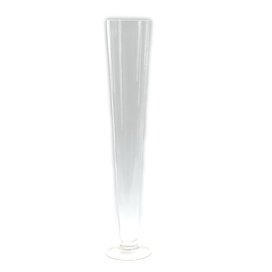 Trumpet Glass Vase 24&quot; - Clear