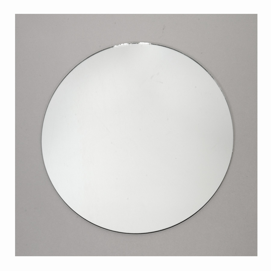 Round Glass Centerpiece Mirror 13¾"