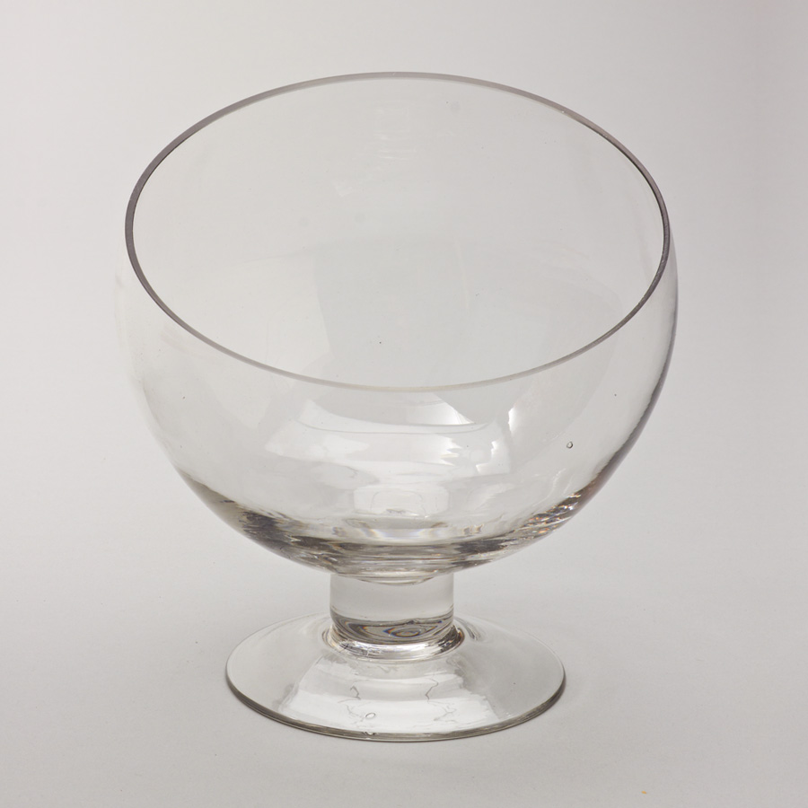 Glass Pedestal Bias Bowl 7½"