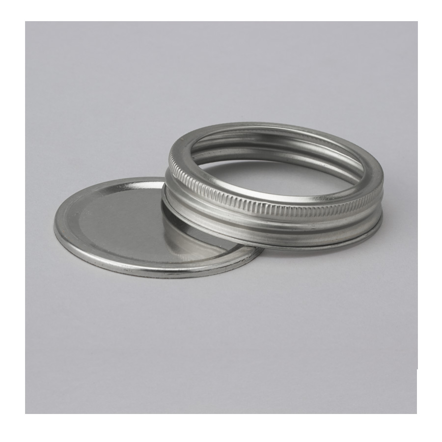 Lid and Ring for Glass Jars - Silver