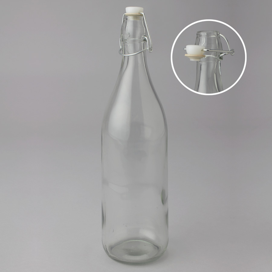 Flip Top Glass Bottle