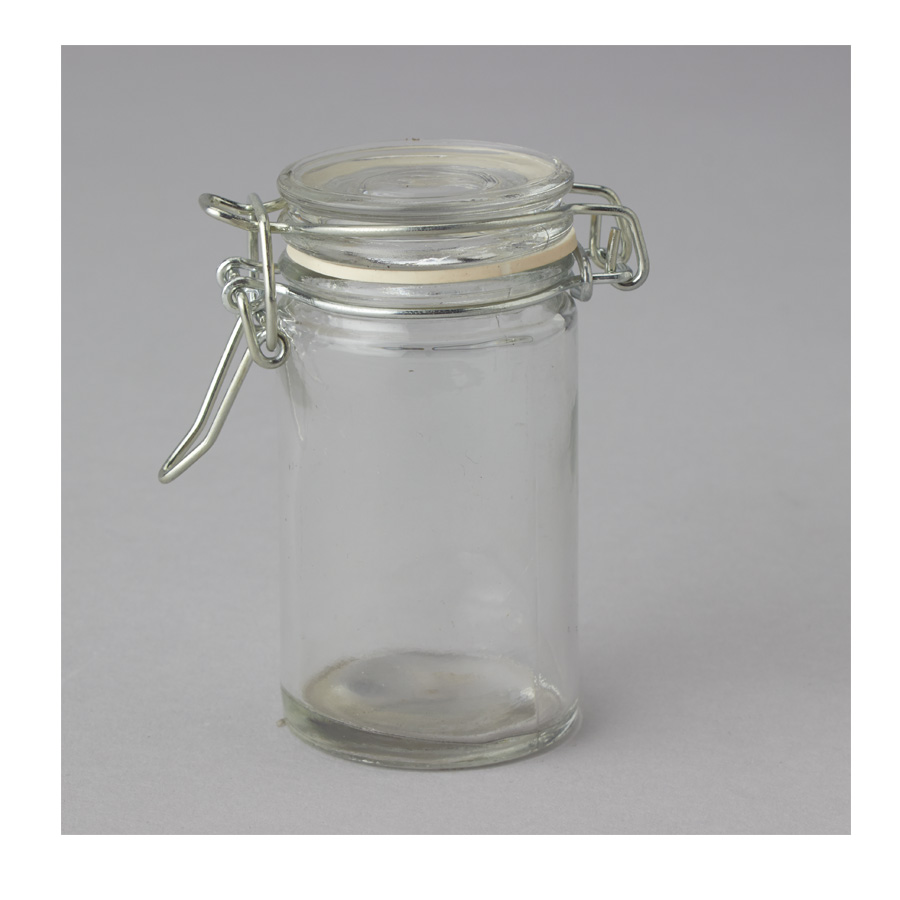 Glass Jar with Hinged Lid
