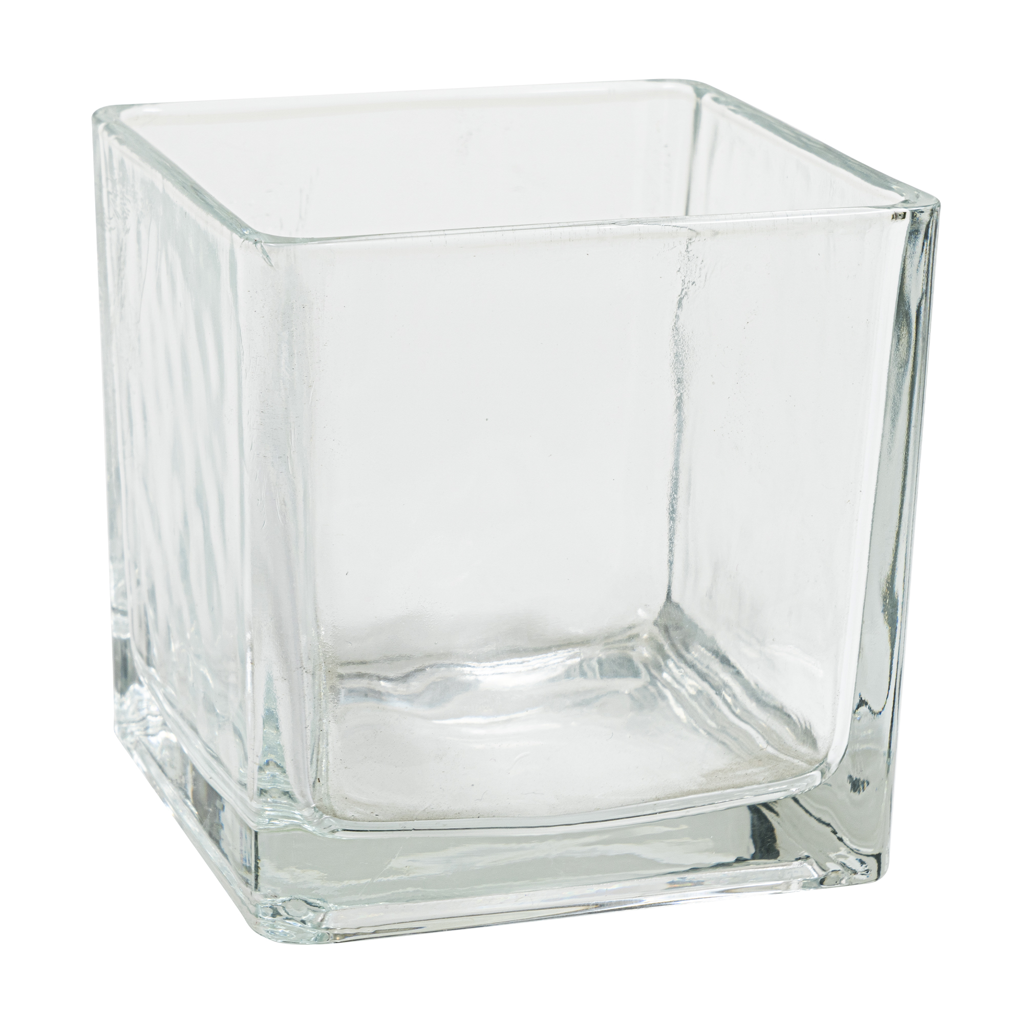 Glass Square Cube Vase 3 ¼"