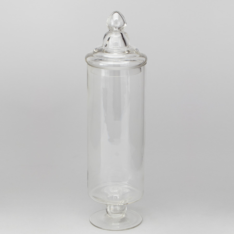 Tall Apothecary Glass Jar w/ lid 17¾"