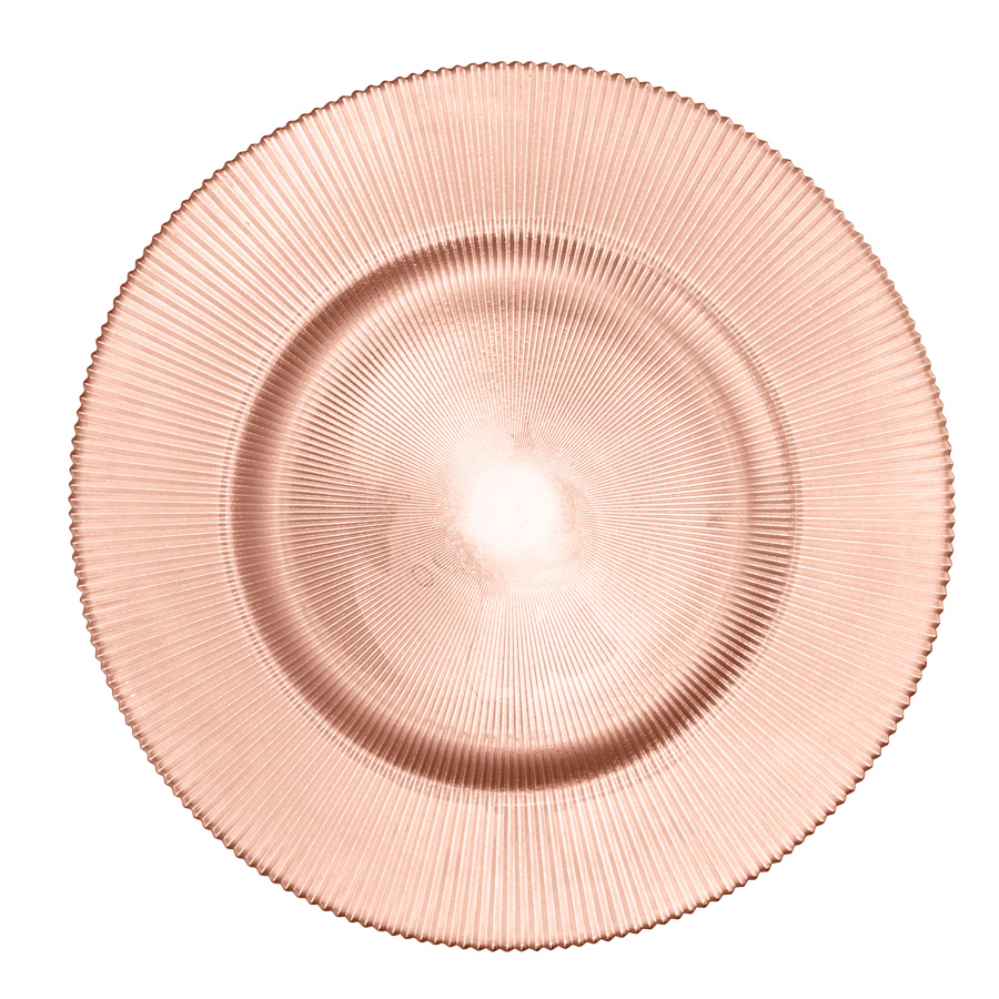 Glass Charger Plate 13" - Rose Gold
