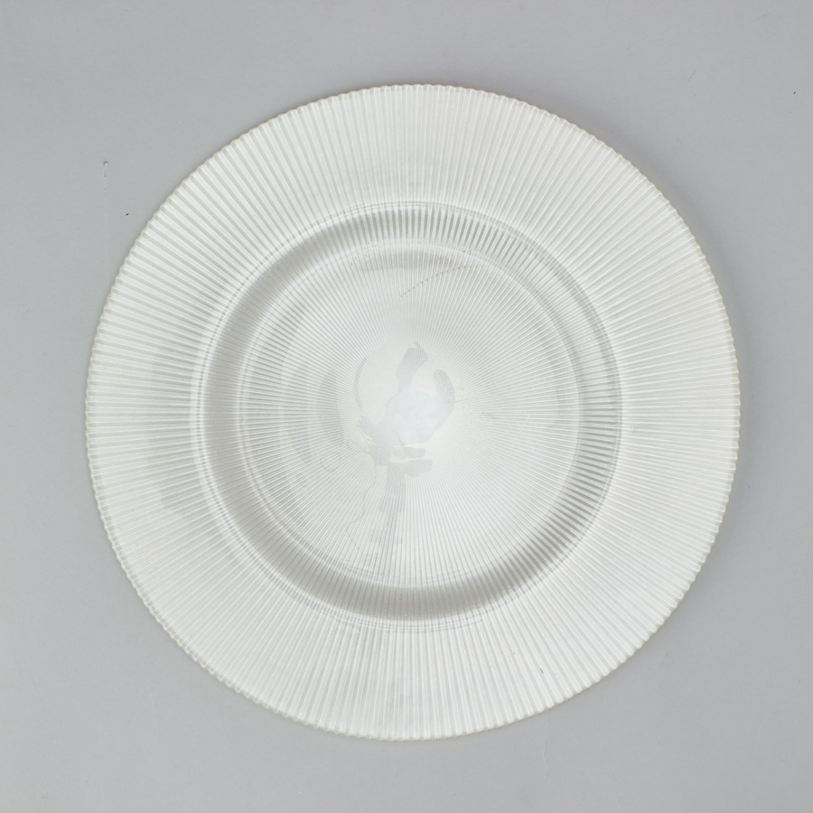 Glass Charger Plate 13" - White