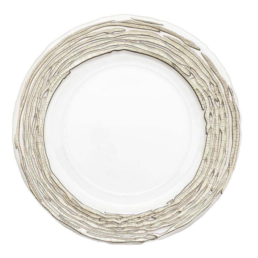 Glass Charger Plate 13" - Silver