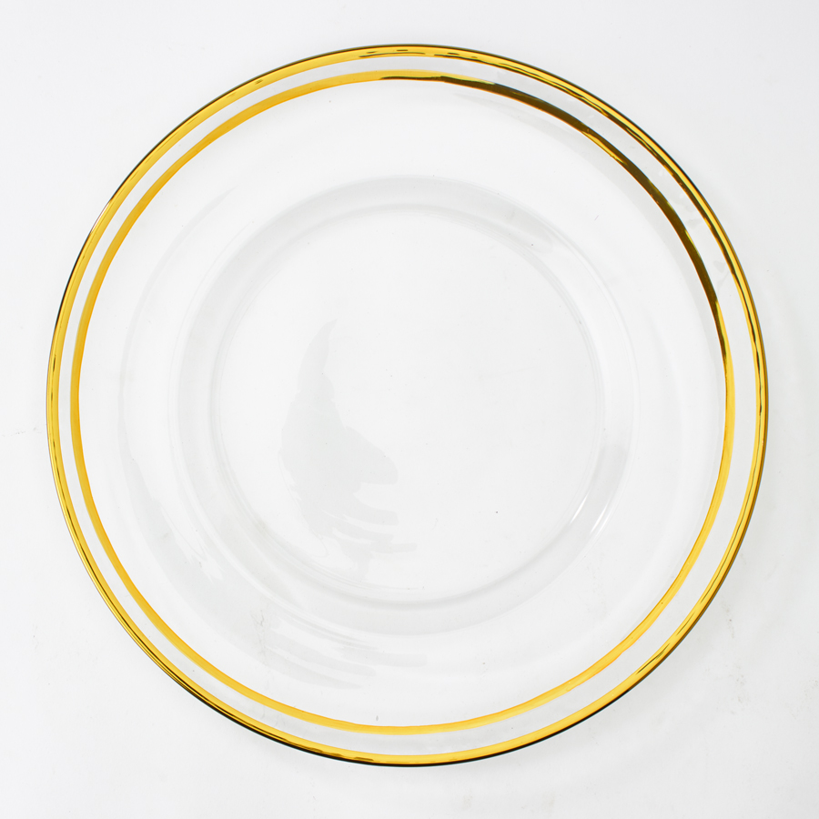 Glass Charger Plate 13" - Gold