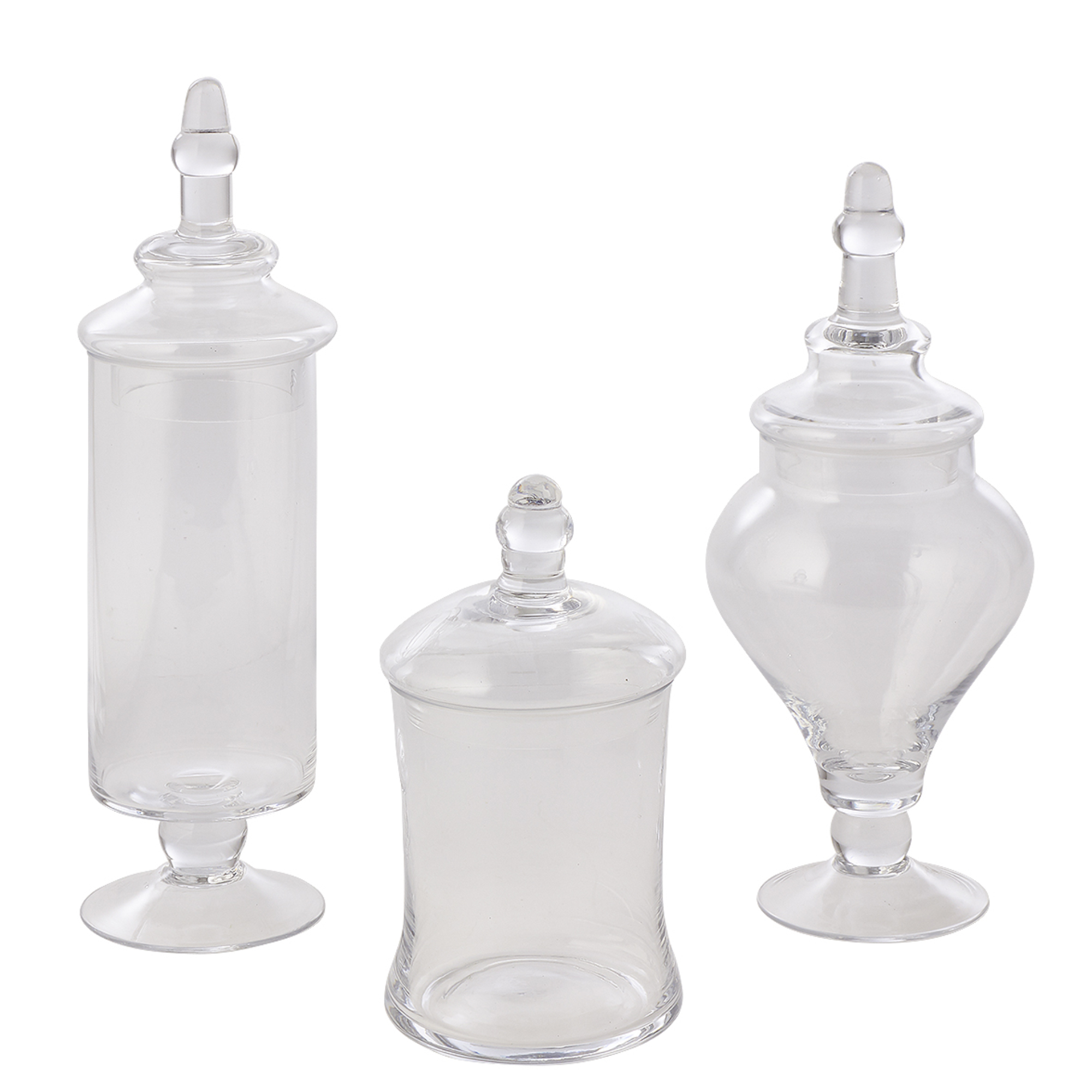 Glass Candy Jars with lid 3pc/set