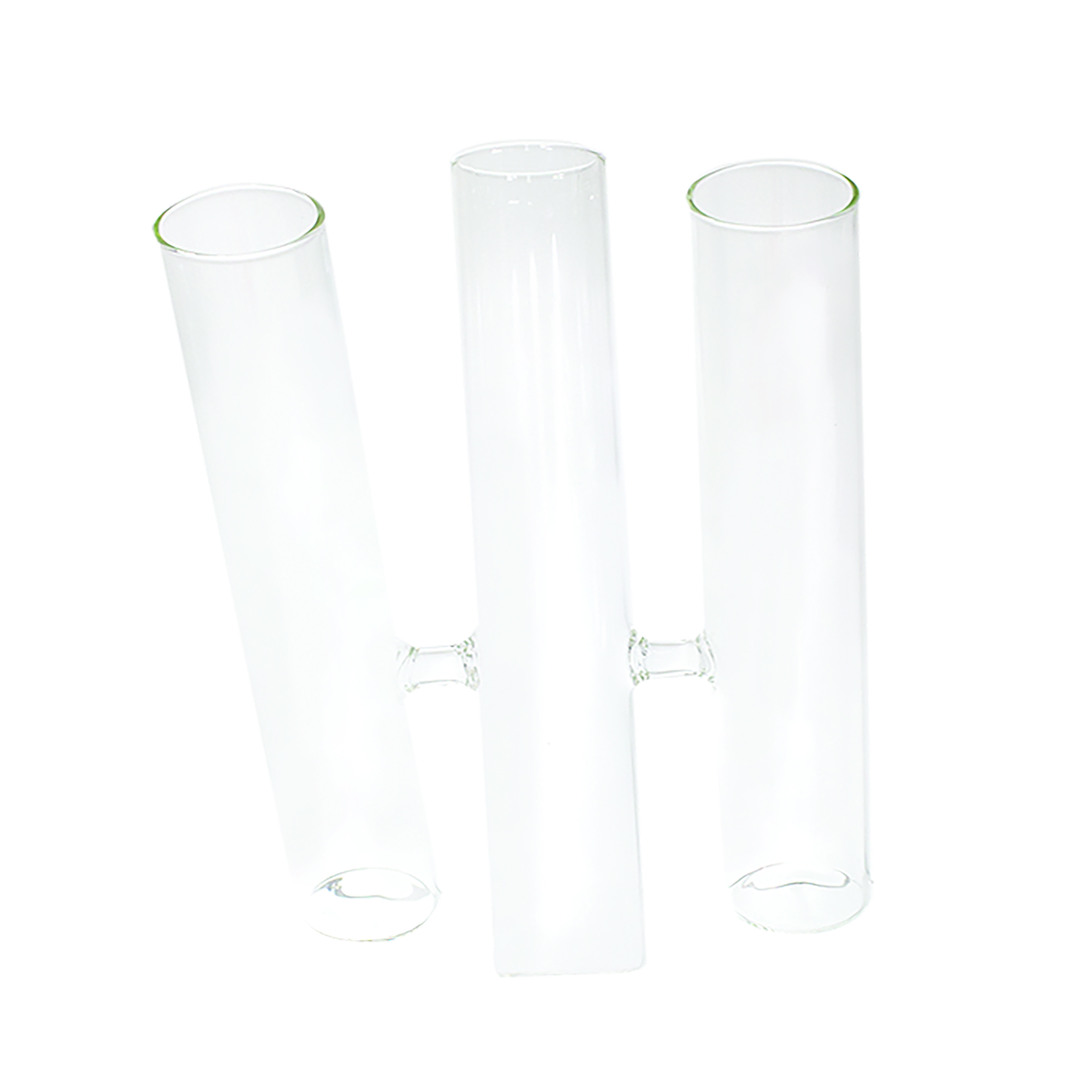 Three Tube Glass Vase 9½"