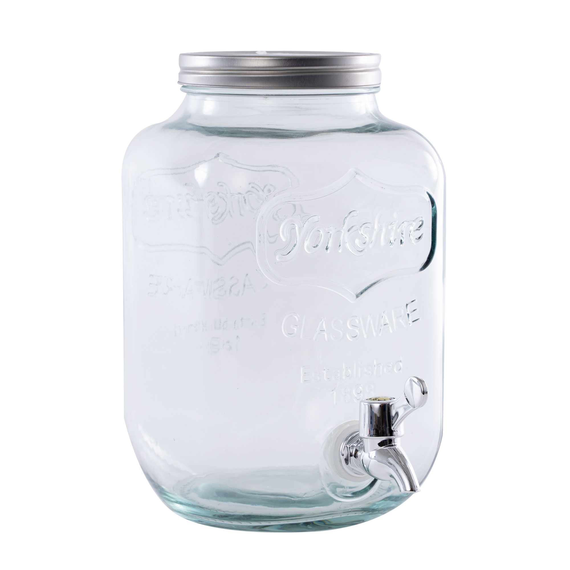 Glass Jar Beverage Dispenser With Faucet - 8 Liter