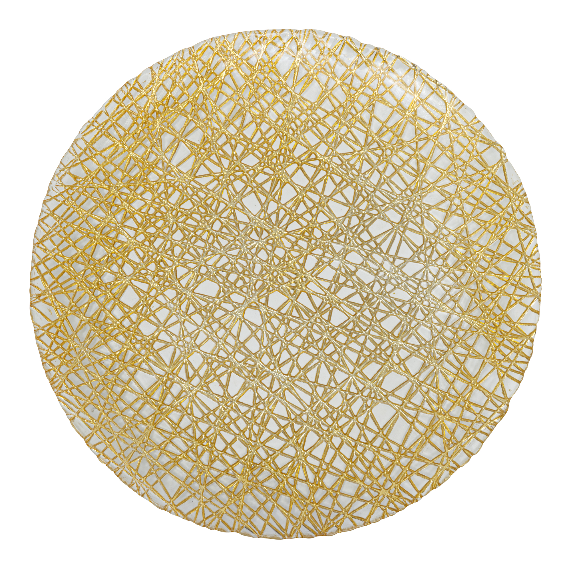 Wire Nest Glass Charger Plate 13" - Gold
