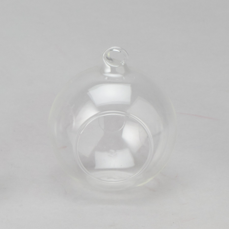 Glass Hanging Ball Candle Holder 3½"