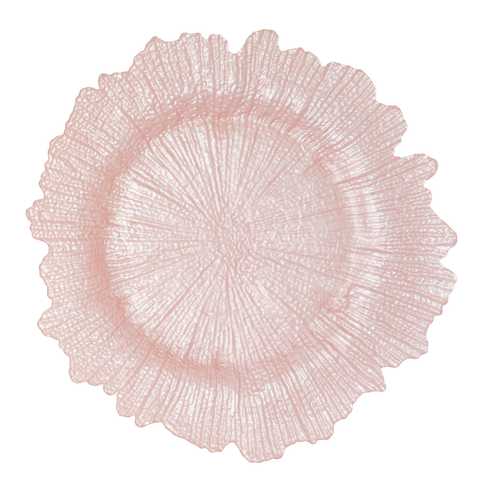 Glass Reef Charger Plate 13" - Blush
