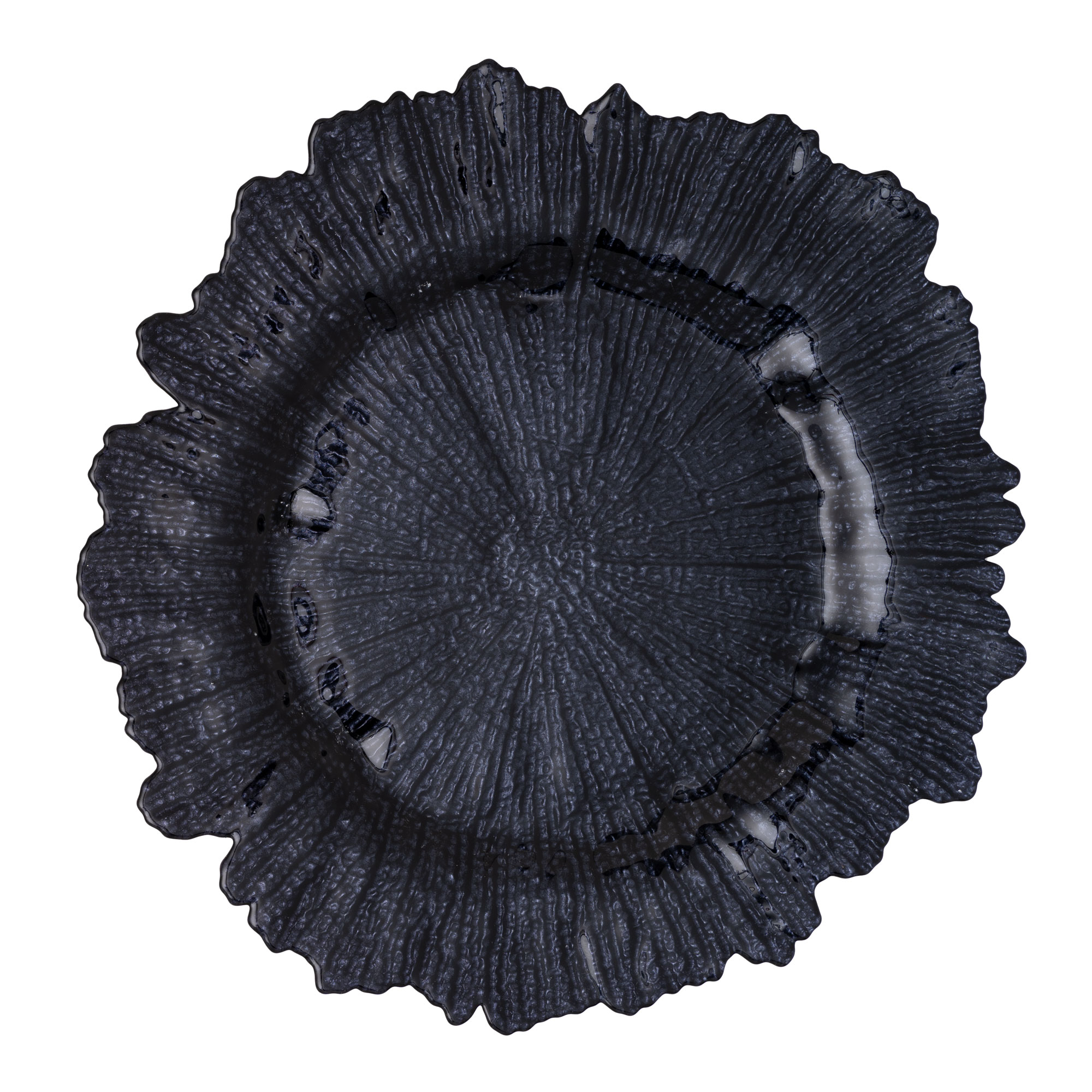 Glass Reef Charger Plate 13" - Black