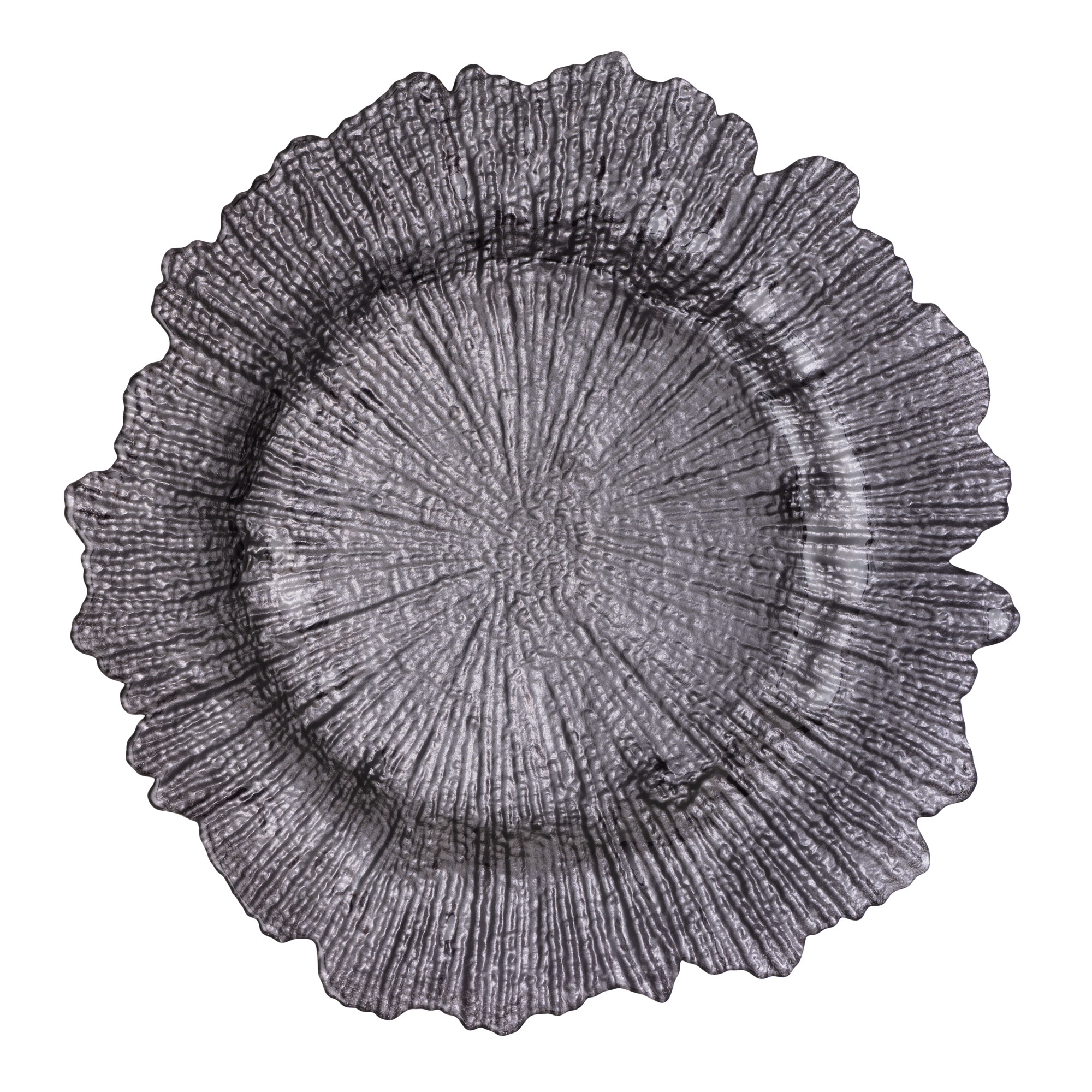 Glass Reef Charger Plate 13" - Charcoal