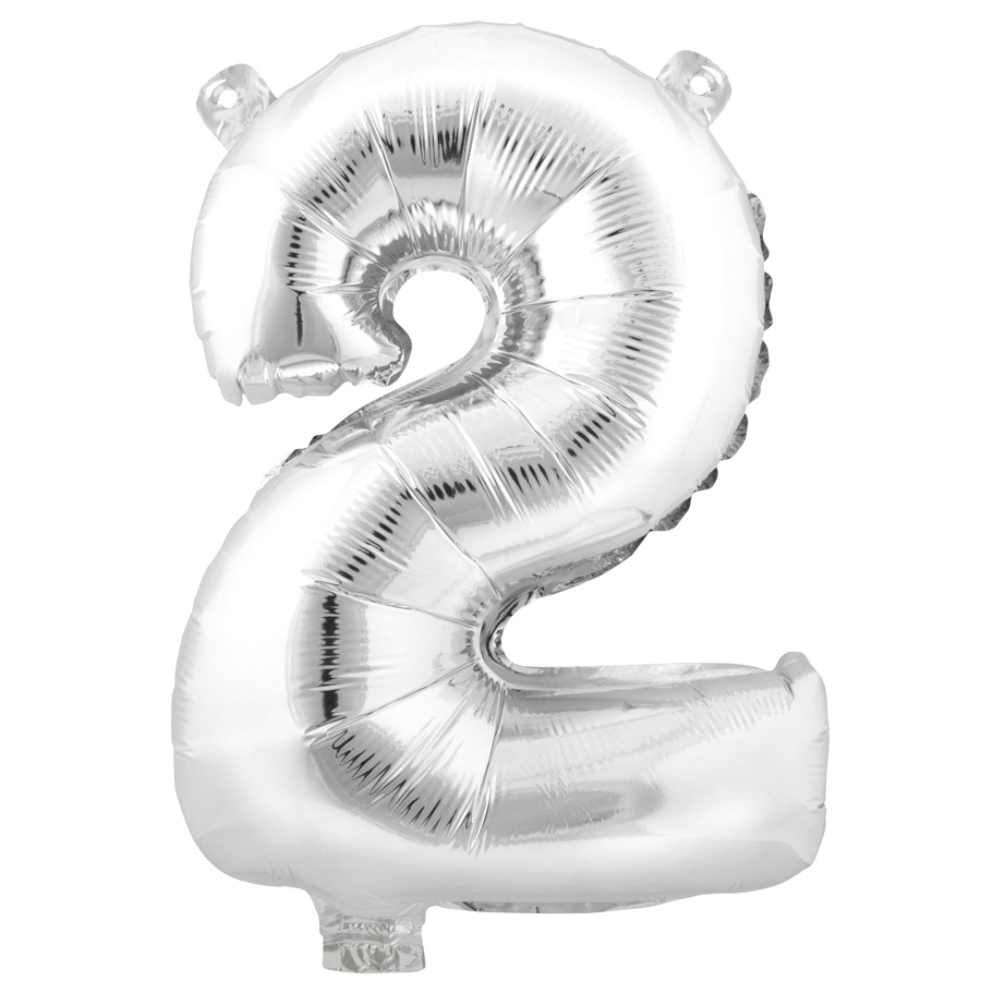 Number Mylar Foil Balloon 16" - "2"