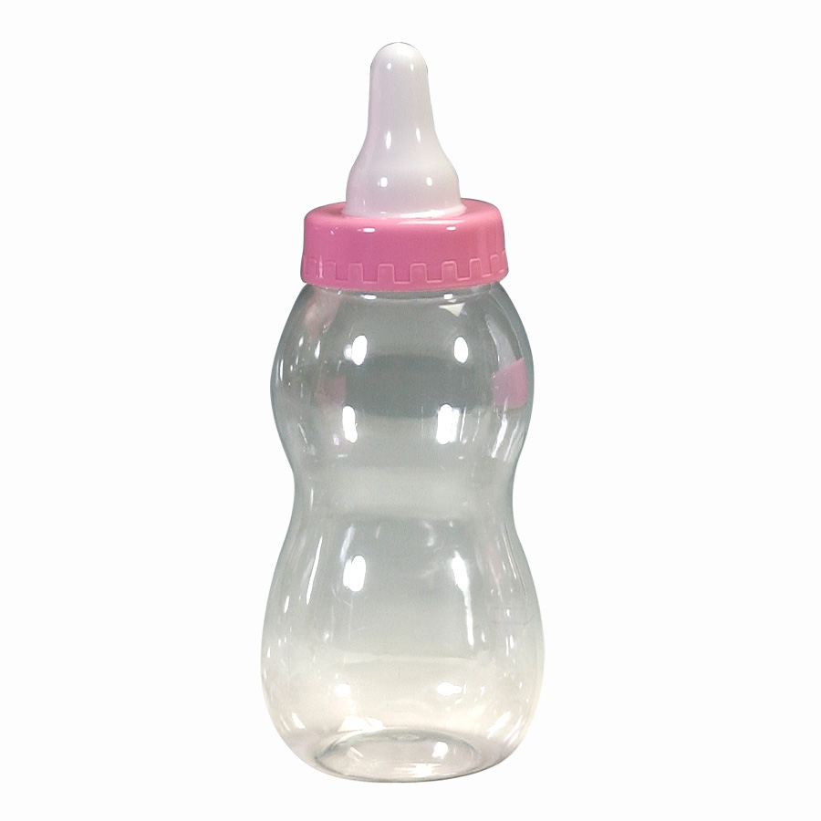 Plastic Baby Bottle 11" - Pink
