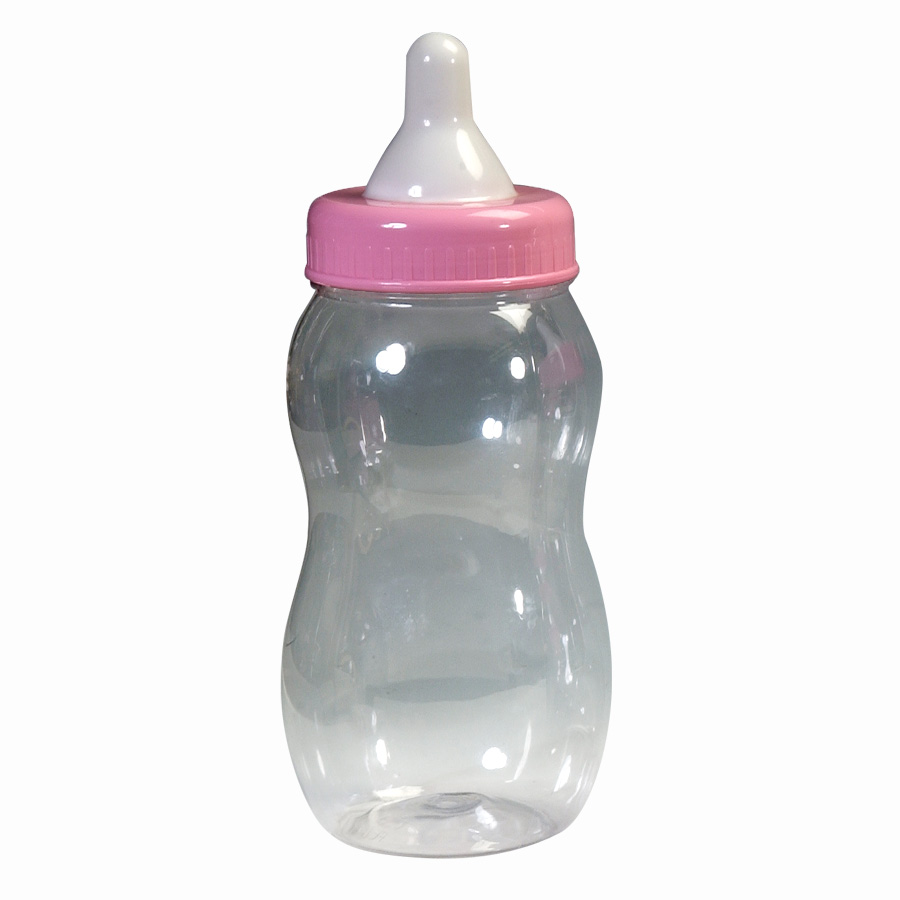 Plastic Baby Bottle Pink 15"