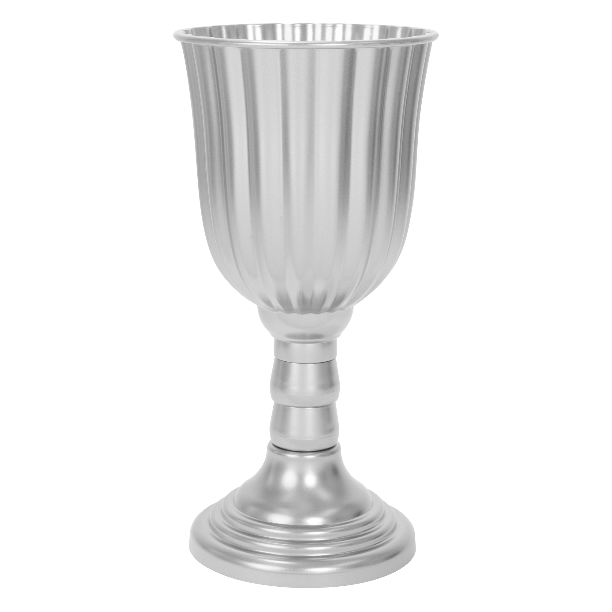 Plastic Urn Planter - Silver