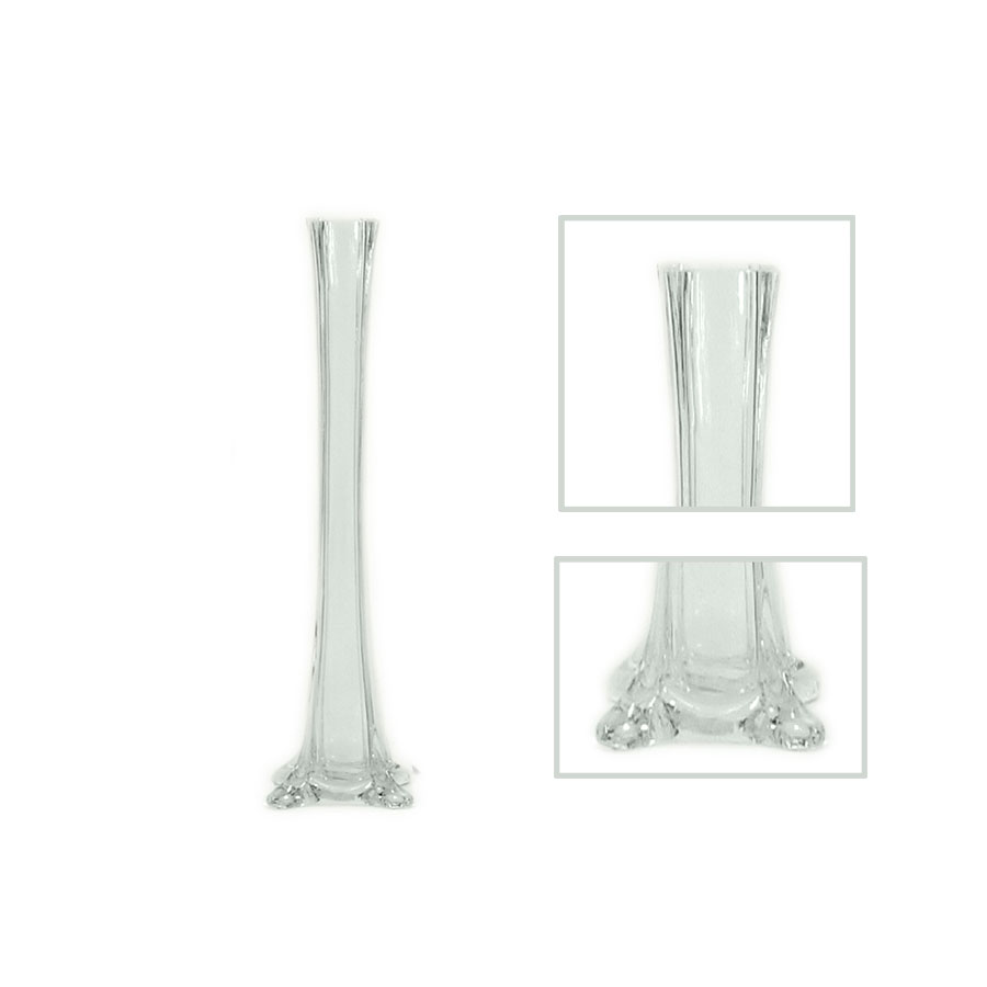 Glass Eiffel Tower Vase 12"