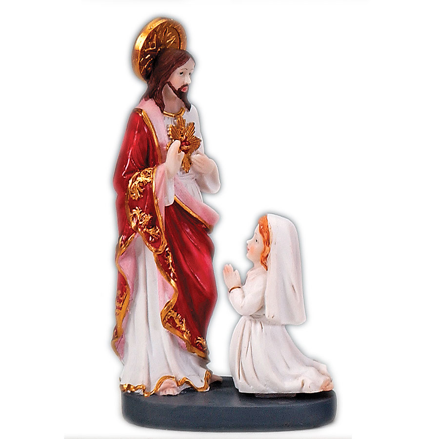 Polyresin First Communion Girl w/ Jesus 7¾”